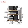 Open O Rack Stand, 4-Tier Rolling Media Rack for CD Player, Amplifier, Speakers, Game Console & TV, Black, 50 x 40 x 85.5 cm, Ideal for Home Entertainment view 2