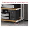 Open O Rack Stand, 4-Tier Rolling Media Rack for CD Player, Amplifier, Speakers, Game Console & TV, Black, 50 x 40 x 85.5 cm, Ideal for Home Entertainment view 4