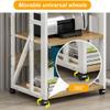 Adjustable 3-Tier AV Stand, Black, 50 x 40 x 69 cm view 4