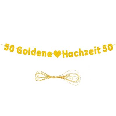 Golden Wedding Anniversary Banner