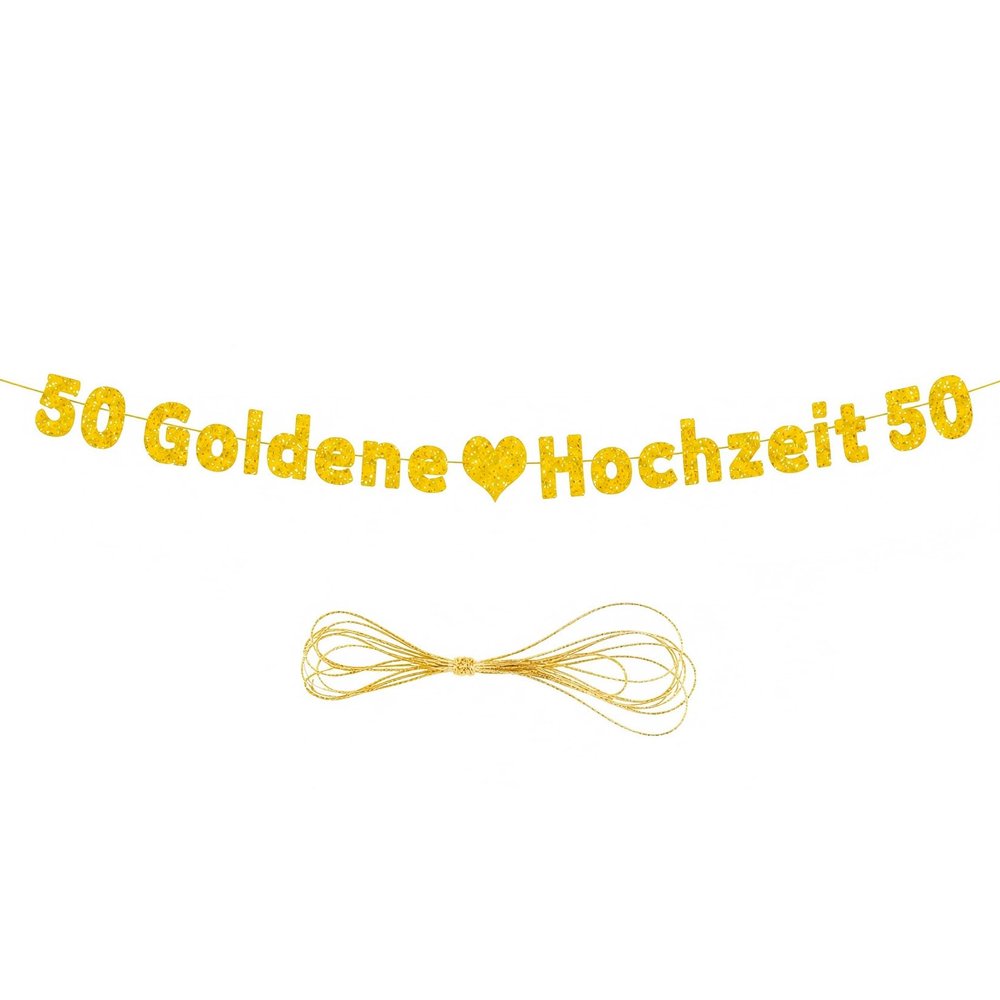 Golden Wedding Anniversary Banner