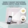 KRYANFEN Jewelry Photo Box Mini Studio with 360° Electric Turntable, Dimmable 3000–5500K, White + Black, 20 cm view 2