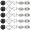 GORGECRAFT 1 Box 40 Sets 12mm Pearl Snap Buttons Black/White view 1