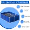 IEOWY Temporary Fish Pond Aquarium with Drain Valve, Assembled Canvas Pond for Turtle Breeding view 2