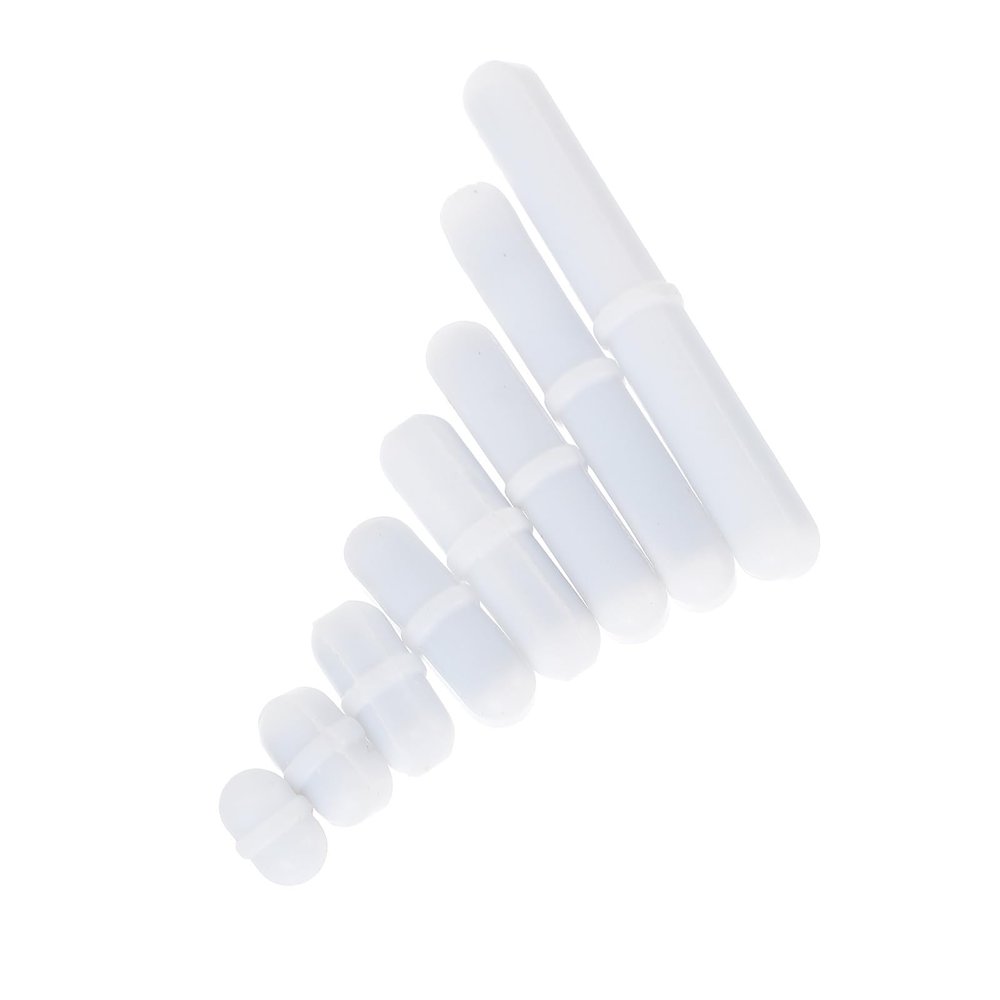 ELEOUTI PTFE Magnetic Stir Bars, Type B, 8-Piece Set, Acid and Alkali Resistant, Cylindrical Design