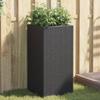 Tomostar 2-Piece Outdoor Planter Set, Black, 40 x 40 x 80 cm, Polyrattan view 2