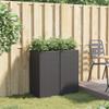 Tomostar 2-Piece Outdoor Planter Set, Black, 40 x 40 x 80 cm, Polyrattan view 3