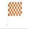 Flaggenfritze Checkered White-Orange Car Flag 30 x 43 cm view 1