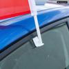 Flaggenfritze Checkered White-Orange Car Flag 30 x 43 cm view 2