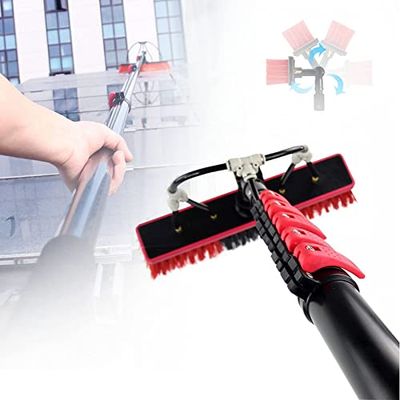 Telescopic Water Brush Set, 3.6–11 m, for Cleaning Solar Panels, Windows and Conservatories, Extendable, 12 m Reach