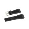 SiChouwz 24 mm Watch Band Compatible with Bell & Ross BR-01 and BR-03, Silicone, with Tool (Black, Silver Buckle) view 1