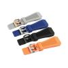 SiChouwz 24 mm Watch Band Compatible with Bell & Ross BR-01 and BR-03, Silicone, with Tool (Black, Silver Buckle) view 2