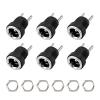 Ermenlifiqq 6-Pack 2-Pin 5.5 x 2.1 mm DC Barrel Jack Sockets, Black view 1