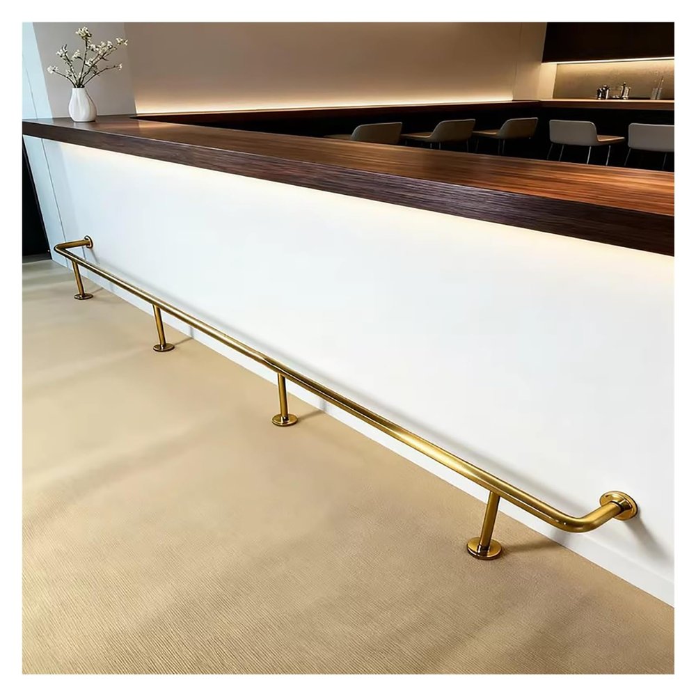 Heavy-Duty Bar Foot Rail Under-Counter Set