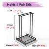 Movable Freestanding Ski and Snowboard Rack with Large Capacity view 2