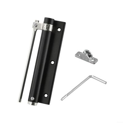 Automatic Hydraulic Door Closer, Quiet Operation, Adjustable Force, Black