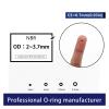 Nitrile Rubber, 10 Pieces, Black, CS 0.7 mm Thick, OD 2/3/3.2/3.7 x 0.7 mm, O-Ring Seal, Waterproof Nitrile Rubber Watch O-Rings (40 pieces, 3.2 x 1.8 x 0.7 mm) view 2