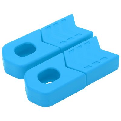 MIMEITOPA 4-Piece Bicycle Crankset Protectors, Silicone Crank Arm Covers, DH FR AM XC (Blue)