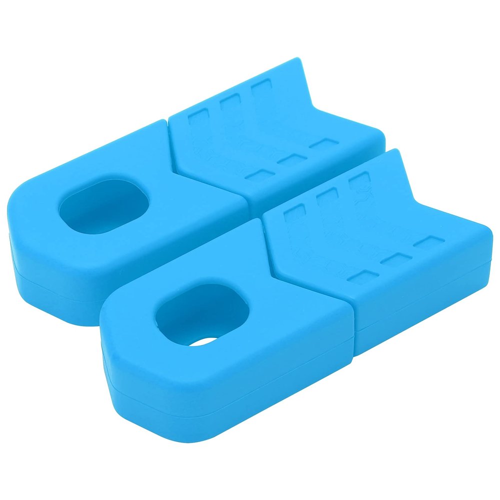 MIMEITOPA 4-Piece Bicycle Crankset Protectors, Silicone Crank Arm Covers, DH FR AM XC (Blue)
