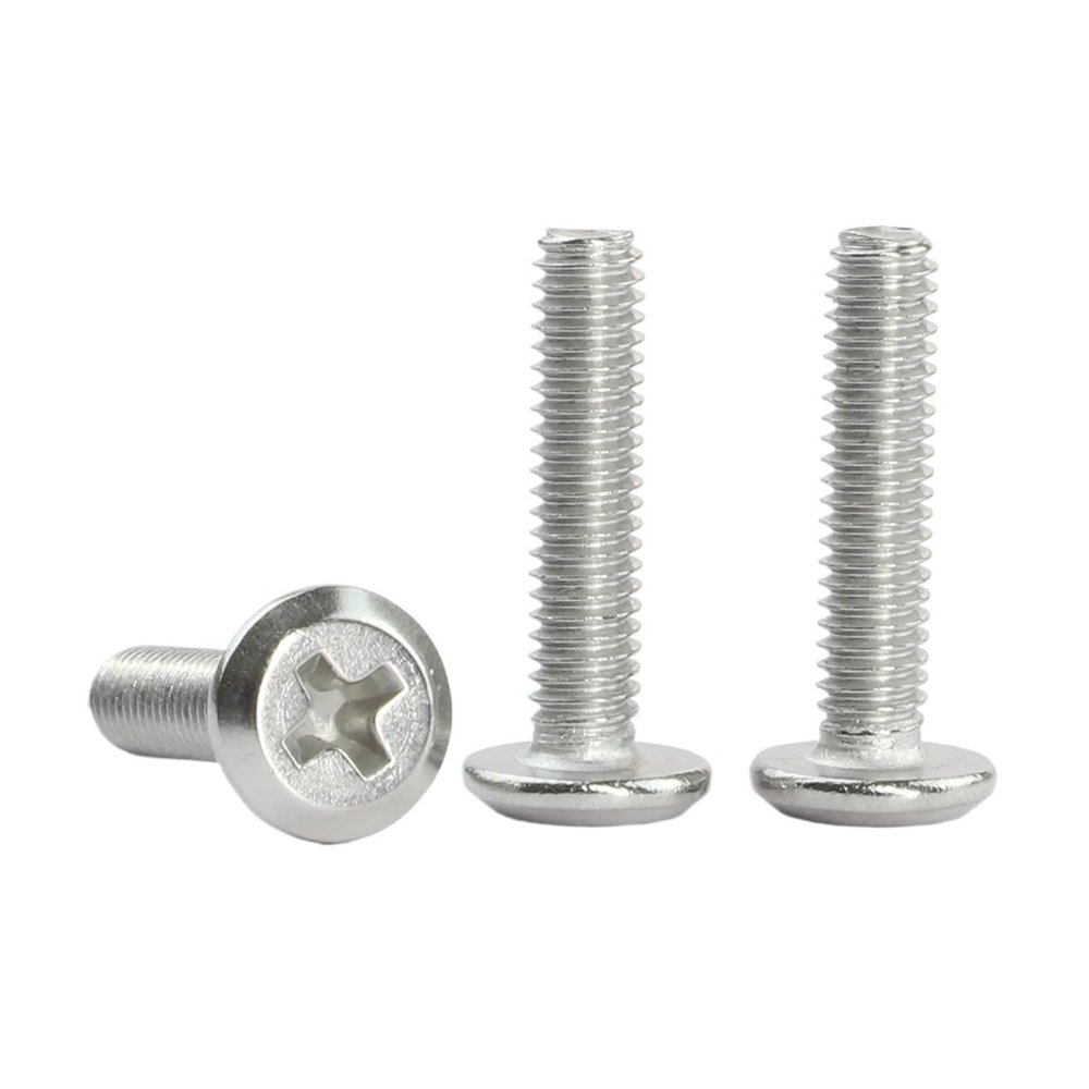 LPANBTGU 1–30 pcs Cross-Slot Flat-Head Furniture Connector Screws, M2–M10 Stainless Steel (30 mm, M10, 1 pc)