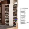 MLYAYE Large Hidden Pull-Out Shoe Rack Organizer, Metal Steel, D610mm/24in H785mm/31in view 1