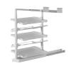 MLYAYE Large Hidden Pull-Out Shoe Rack Organizer, Metal Steel, D610mm/24in H785mm/31in view 2