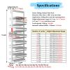 MLYAYE Large Hidden Pull-Out Shoe Rack Organizer, Metal Steel, D610mm/24in H785mm/31in view 3
