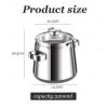 Stainless Steel Oil Filter Pot with Strainer view 2