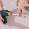 Yosoo Health Gear Cordless Electric Hand Mixer, 1200 mAh USB-Rechargeable Mixer with Stainless Steel Beaters and Dough Hooks, Green view 3