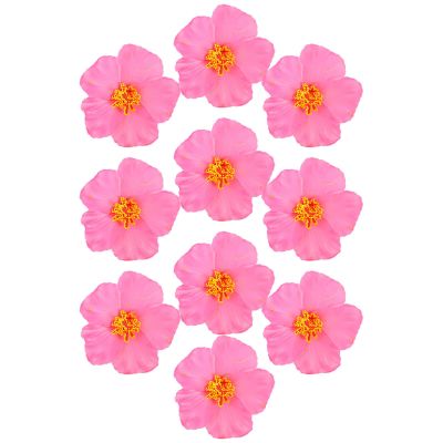 COOPHYA Artificial Hibiscus Flowers - 10 Pieces in Pink
