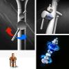 BiaoTeng Freestanding Gold Tub Faucet with Waterfall Spout and Hand Shower view 2