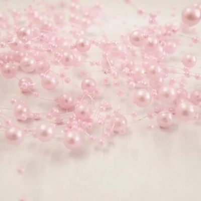 Beaded Garland approx. 1 m - Table Decoration (Light Pink)