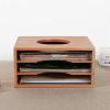 YHxFlux Solid Wood CD Storage Box and 12-Inch Record Rack view 3