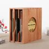 YHxFlux Solid Wood CD Storage Box and 12-Inch Record Rack view 4