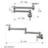 NHPJFDC Antique Wall-Mount Faucet, Folding, Single Cold-Water Tap, Brushed view 2