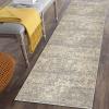 Beige Hallway Runner Rug 90 x 500 cm, Washable and Non-Slip view 1