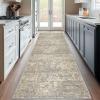 Beige Hallway Runner Rug 90 x 500 cm, Washable and Non-Slip view 2