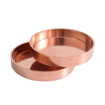 VWWJCCRO Pure Copper End Caps, 25 mm x 0.8 mm, 5 Pieces