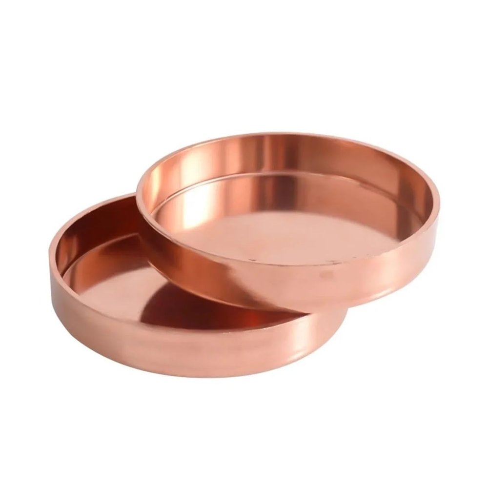 VWWJCCRO Pure Copper End Caps, 25 mm x 0.8 mm, 5 Pieces