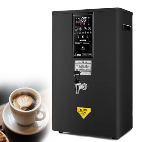 GTHTUHFD Electric Water Dispenser with Boiler for Countertop, 304 Stainless Steel, Quiet, Multi-Level Temperature Control, 104–212°F (40–100°C), for Home and Office, Black, 50 L