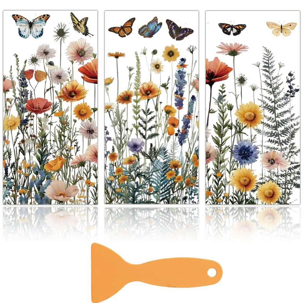 PRESSINART 3 Floral Rub-On Transfers
