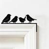 SUPERDANT Metal Bird Door Frame Corner Decor, Black, 30 x 15 cm view 1