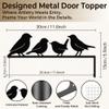 SUPERDANT Metal Bird Door Frame Corner Decor, Black, 30 x 15 cm view 2