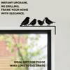 SUPERDANT Metal Bird Door Frame Corner Decor, Black, 30 x 15 cm view 3