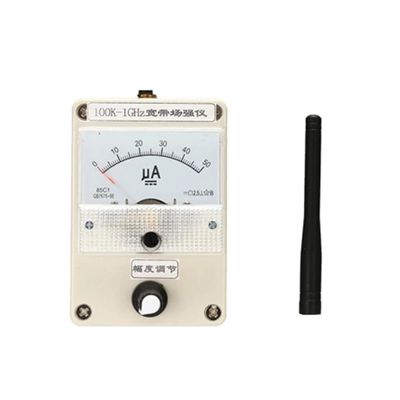RF Signal Level Meter, 100 kHz–1 GHz Field Strength Indicator with Adjustable Attenuation, Portable Spectrum Analyzer for 0.1 W–50 W Transmitter Testing