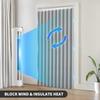 Blackout Magnetic Accordion-Style Folding Curtain for Doors and Room Dividers, Dark Blue, W150 x H180 cm view 3