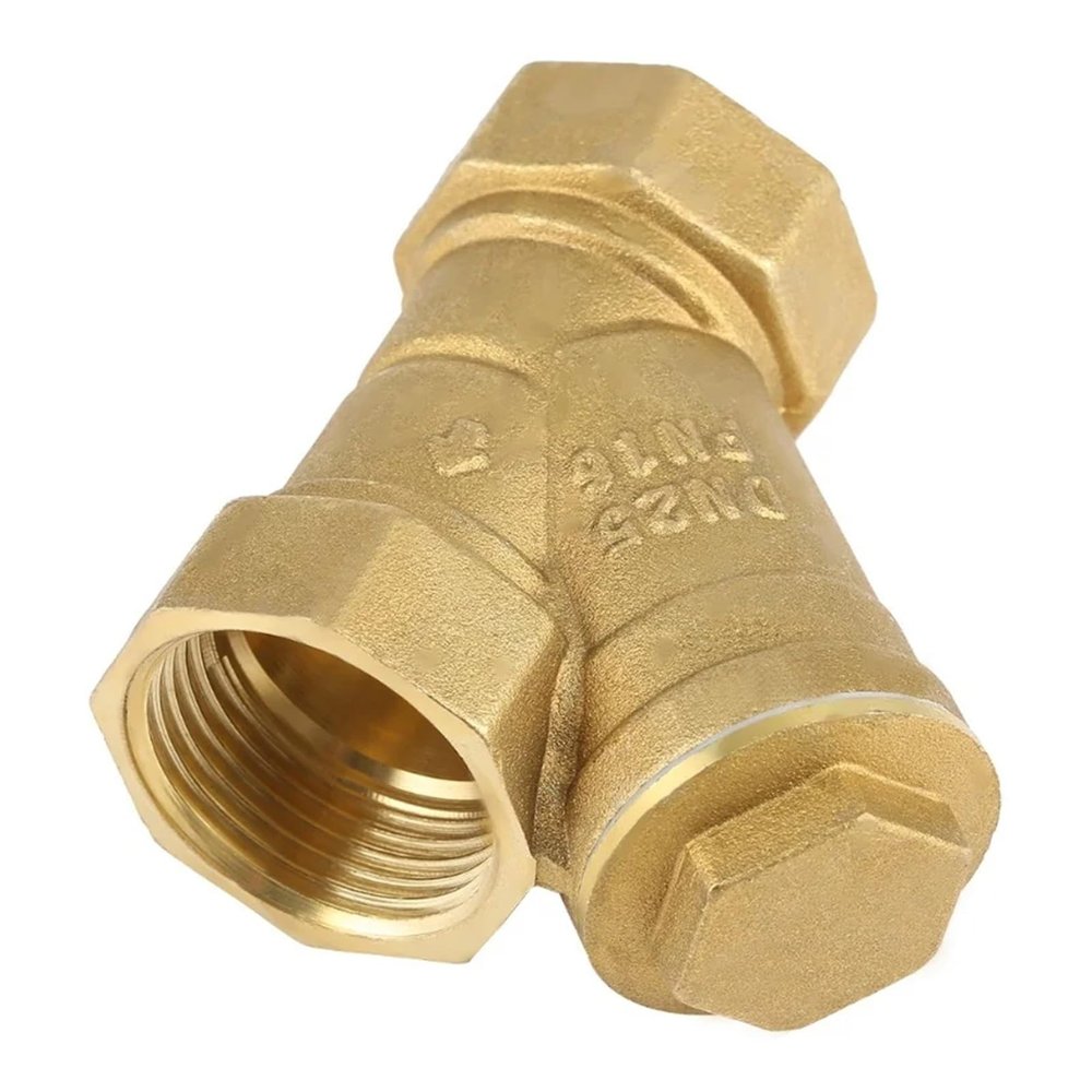 1" BSPP Female-Threaded Y-Shaped Brass Strainer Valve Fitting