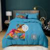 Kids' Reversible Duvet Cover Set 240 x 220 cm with 2 Pillowcases, Cartoon Fantasy Animals, Blue view 3
