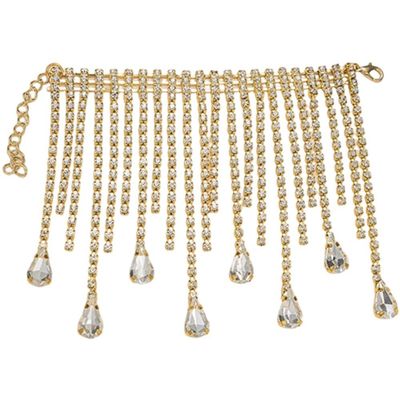 Dinntty Wine Bottle Tassel with Rhinestones