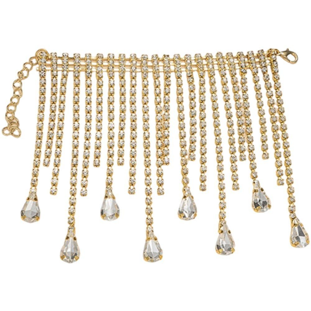 Dinntty Wine Bottle Tassel with Rhinestones